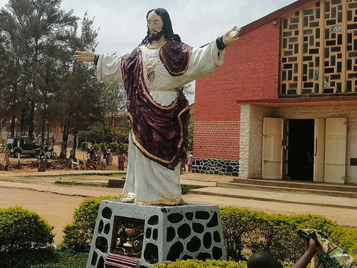 Picture of Jesus on a medal cross